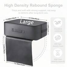 1 st. klippmatta i minnesskum, salongsdyna, sittdyna i barbershop, avtagbart och tvättbart överdrag, sidohandtag