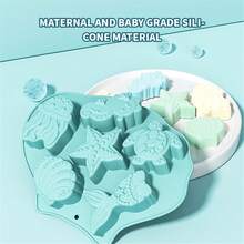 Silicone Chocolate Mold, Ocean World Theme - Dolphins, Mermaid Tails, Soap Mold, Cake Decorating Tools, Cupcake Decorations - Random Color - View 9