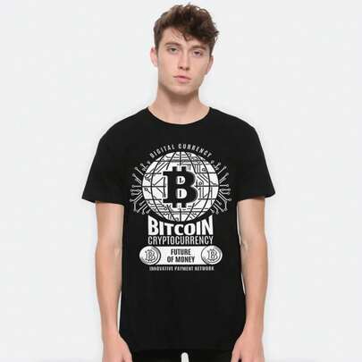 T-shirt "Bitcoin, il futuro del denaro", disponibile in taglie uomo e donna (BTC-98013)