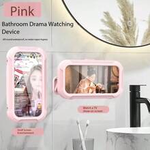 360° Rotatable Waterproof Phone Holder, Extendable No-Drill Bathroom Waterproof Phone Stand, Shower & Toilet Streaming Companion