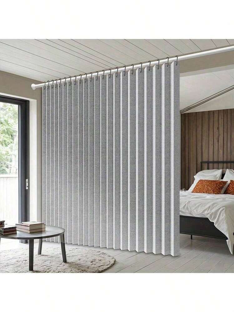 1 Peça Divisória de Cortina Dobrável Sem Haste, Cortina de Porta Versátil para Esconder Imperfeições, Divisória de Cortina Dobrável para Quartos Alugados, de Alta Qualidade, Adequada para Sala de Estar, Janelas de Quarto e Outros Cenários - Multicolorido - Visão 4