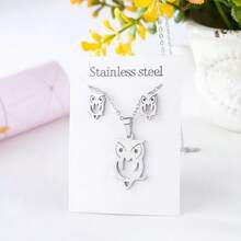 10pcs Stainless Steel Butterfly, Flower, Heart Jewelry Set Including Earrings And Necklace, Fashionable Mixed Style For Women, Durable And Suitable For Casual Daily Wear - 10-piece Mixed Stainless Steel Stud Earring and Necklace Set - View 9