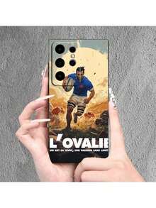 Funda de teléfono móvil TPU para jugador de rugby de invierno de Año Nuevo, protección de lente de cámara, patrón de dibujos animados, funda protectora a prueba de golpes, adecuada para iPhone 17/16/15/14/13/12/11/Air/Pro/ProMax y Galaxy S22/S23/S24/S25 Plus Fe. Ultra, Patrones Divertidos y Extraños Súper Populares, Personajes Lindos y Extraños, Funda de Teléfono de Moda Clásica Esencial Antigolpes Antihuellas Funda de Teléfono Duradera, Patrón de Anime Clásico de Moda Popular y Atractivo - Colores mezclados - Ver 5