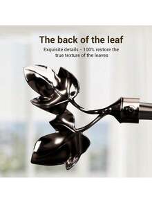 EstiloTendenciaAlzapañOs De Cortina De Aluminio Chapado En Cromo, 2 Piezas, Soportes BotáNicos Y Soportes Laterales, Tiradores De Pared Brillantes Para Cortinas Modernas, DecoracióN Del HogarCalidad PremiumVersióN Mejorada - Niquelado negro - Ver 8