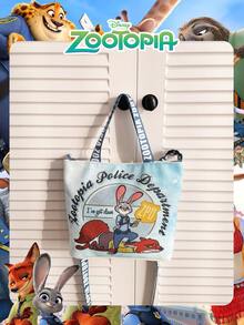 Disney 1 Pc Zootopia Judy & Nick Printed Tote Bag, Women's Cute Cartoon HandBag , Adjustable Shoulder Strap Crossbody Bag,For Women/Girls/Students,Ideal For Daily Use,Casual Outings, Shopping ﻿