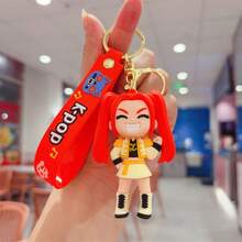 K-POP Girl Group "Hunters" Theme Keychain Pendant, Silicone Storage Bag, Coin Purse, Student Gift, Backpack Accessory, Party Favor, Birthday Gift For Friends And Family
