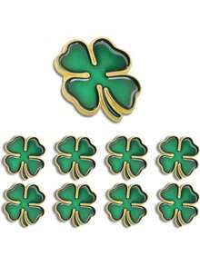Tendencia12/24/50/100 pines de solapa de trébol de cuatro hojas, color verde irlandés, de Irlanda, de trébol a granel, día de San Patricio, regalo perfecto, insignia, recuerdoCalidad premium - 50 piezas por paquete. - Ver 7