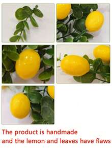 2/6/10pcs Artificial Lemon Branches, Green Eucalyptus Stems With Yellow Faux Fruits, Farmhouse Style Wedding Home Decor, Spring Decor, Mum Gifts, Best Friend Gift, Birthday Gift, Bridal Bouquet, Fake Flowers, Fake Plant, House Decor, Home Decor, Room Decor, Wedding Decorations, Wedding Accessories, Gifts For Women, Bedroom Stuff, Table Centerpiece, Artificial Plant - Eucalyptus Lemon - View 3