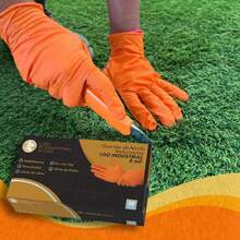 Guantes industriales de nitrilo texturizados DIAMANTE resistentes agarre tipo Thor Textura diamante 8 mm espesor Sin látex Sin polvo Resistencia a la tracción ambidiestros,37569709 - Multicolor - Ver 2