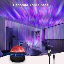 1 pieza Proyector de Luz Aurora, Lámpara de Escritorio, Proyector de Luces del Norte con Control Remoto, Proyector de Luz Nocturna para Adultos, Adecuado para Oficina, Sala de Juegos/Dormitorio/Techo/Fiesta - luz policromática - Ver 4
