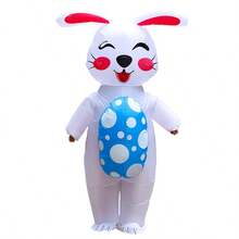 Easter Bunny Standing Inflatable Costume, Adult Cartoon Walking Doll Costume, Holiday Party Parade Performance Props - Multicolor - View 10