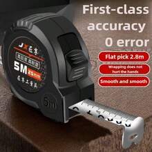 3M/5M/7.5M/10M Tape Measure Retractable Thickened Wear-Resistant Steel Measuring Tape Household Measuring Tools - Black - View 1
