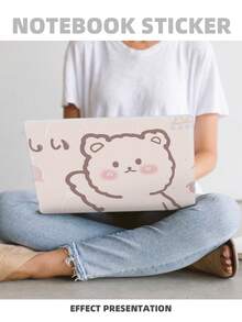 2pcs Printed Pattern DIY Scratch-Resistant Protective Stickers For 15.6-16 Inch Laptops, Compatible With HP, Apple, Asus, Compaq, - Multicolor - View 5