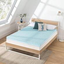 FIAN Best Price Mattress - Colchón de Espuma viscoelástica de 4 Pulgadas con infusión de Gel refrescante Certificado CertiPUR-US Esencial para recámara Queen Azul Claro - Individual - Ver 2