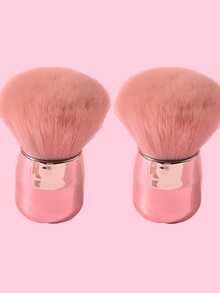 klimonla 1支大号蘑菇头美甲化妆刷，带柔软粉色手柄，可卸除指甲粉尘，用于清洁指甲