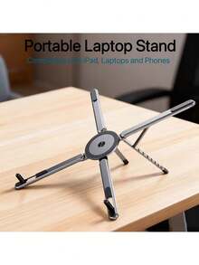 1pc 3-In-1 Foldable & Adjustable Height Magnetic Multi-Function Stand, Suitable For Smartphones, Tablets, Computers And Laptops, Provides 8 Height Adjustment Settings, Ergonomic Design, Stable As An Easel, Strong Magnetic Force, Quick Positioning, More Elegant And Convenient. - Multicolor - View 1