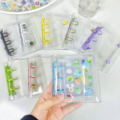 1 cuốn sổ tay A8 nhiều màu sắc, sổ kế hoạch 3 vòng màu kẹo ngọt, hộp đựng sticker dập nổi 3D, album sticker, sổ kế hoạch tự làm, sổ tay sticker nhỏ gọn, sổ niêm phong trong suốt, giấy thay thế trong suốt bằng PP, album ảnh, thích hợp làm sổ lưu niệm, bộ sưu tập sticker, bìa sổ tay tự làm, sổ kế hoạch ngân sách, sổ kế hoạch, sổ tay, sổ sắp xếp hóa đơn và ghi chú, đồ dùng học tập và văn phòng phẩm.