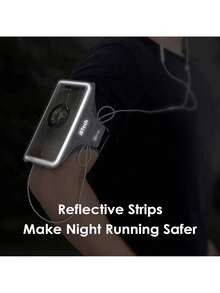 Phone Brazalete Llavero y Ranura para Tarjeta para Teléfono de hasta 6.2 Pulgadas,  Resistente al Agua, Banda Ajustable - gris - Ver 7