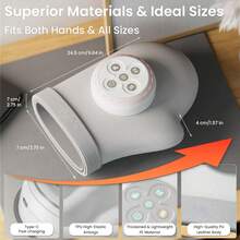 Rechargeable Electric Hand Massager, Finger Press Style Wireless Hand Massager With 2000mAh Rechargeable Battery, Great Gift For Loved Ones - Silver - View 6