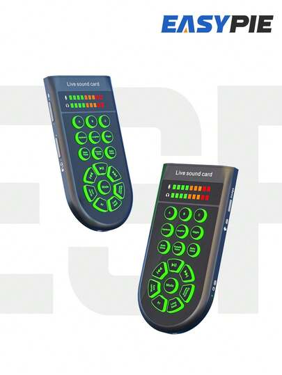 Easypie Selection Scheda audio portatile Z8, adatta per smartphone e computer, applicabile per live streaming/performance vocale/streaming di giochi/karaoke/registrazione/modulatore vocale portatile