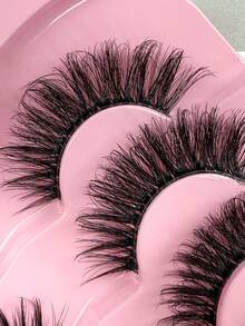 HINARIN 7 Pairs Cat Eye Russian Strip Lashes Clear Band Natural Look Like Eyelash Extensions D Curl Fluffy False Eyelashes Wispy Volume Faux Mink Lashes Makeup