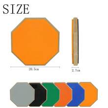 8英寸多色橡胶消音垫，高品质垫子，双面三层静音鼓练习垫，适合初学者套装、鼓练习、多层设计、小巧便携，鼓练习套装，初学者鼓手 - 彩色 - 查看 4