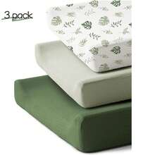 3 Packs Muslin Changing Pad Covers For Girl, Boy, Soft Changing Table Cover, Breathable Baby Nursery Diaper Chang Pad Sheets - Multicolor - View 1