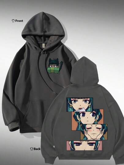 Sudadera con Capucha de Personaje de Anime - Impresión Gráfica de Moda para Uso Casual, Adecuada para Fans de Cosplay y Hombres a la Moda| Cómodo y ajustado, diseño único, cosplay de moda urbana