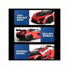 Simba 1:32 Scale Diecast Replica Racing Car Model - Nissan Skyline GT-R (RCNR33)/2006 Dodge Charger, Alloy Push Car Collectible, Deluxe Packaging, Great Gift For Men - 1:32 Mc.laren Se.nna - View 2