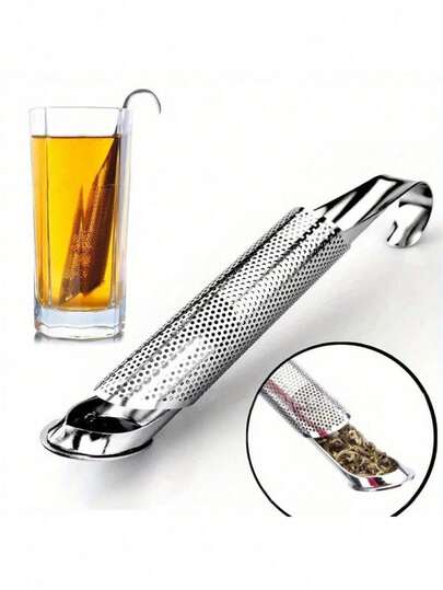 1 pièce Passoire en acier inoxydable Infuseur à thé Outil télescopique Cuillère à thé Filtre Passoire de cuisine