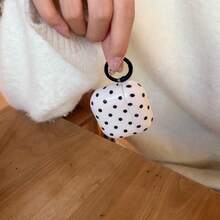 Minimalist Black & White Polka Dot With Ring Earphone Case Compatible With AirPods Pro 2, Cute Apple 4 Minimalist 3 New 1/2 Generation Earphone Case For Women - Black and White - View 4