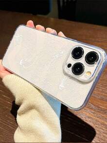 Highly Transparent Full Screen White Polka Dot Shark Ocean Life Painted Anti-Drop Clear Phone Case Compatible With IPhone, Galaxy, Redmi