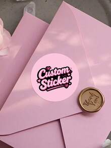 1-160pcs Customizable Round Stickers, Can Print Any Text And Patterns, Suitable For Valentine's Day Gifts, Romantic Love Notes, Handmade Stickers, Party Favors, Envelope Seals, Notebooks, Laptops, Great For Gifting To Boyfriend, Girlfriend, Husband, Wife, Parents, Friends, Family, Waterproof And Durable Decorative Labels In Multiple Sizes, Unique Commemorative Stickers For Anniversary, Birthday, Home,Wallpaper Stickers Wall ,Kids-Activity - Rose Red - View 3
