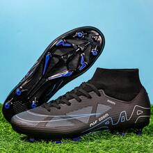 男士足球鞋、女士足球鞋、AG/FG 足球鞋、室内/室外运动鞋、人造草足球鞋、男女通用款 - 黑色 - 查看 2