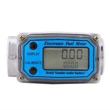 Digital Turbine Flow Meter 1 Inch NPT – Precise Flow Meter For Fuels & Kerosene – LCD Display For Instantaneous & Total Flow – 15-120 L/Min – Modular Design