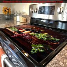 (Hot! ! ! ) 1pc Flat Stove Protection Pad, Rubber Anti-Slip Heat-Resistant Cover Pad For Kitchen Utensils, Suitable For Induction Cookers, Glass Stoves, Multifunctional Scratch-Resistant Pads, And Can Be Used As Mouse Pads For Ovens, Washing Machines And Dryers, And Kitchen Decoration. - Multicolor - View 8