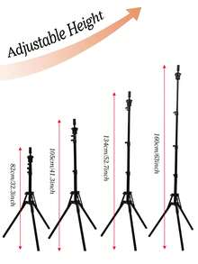 nunify Soporte de peluca reforzado con trípode, soporte ajustable para cabeza de maniquí para capacitación en cosmética y peluquería, soporte de peluca metálico negro de 63 pulgadas para exhibir pelucas, herramientas útiles para el salón para el peinado