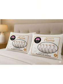 Set Of Synthetic Goose Down Pillows With Soft Touch - 白色 - 查看 3