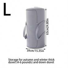 1pc Cylindrical Dust-Proof Quilt Storage Bag, Large Capacity, Foldable, For Organizing And Storing Clothes, Quilts And Other Items. Space-Saving Design, Suitable For Home And Travel Storage. - Multicolor - View 7