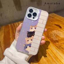 おしゃれなスマホケース 11/12/13/14/15/15pro/15 Plus/15 Promax/7plus/8plus/11pro/12pro/13pro/14pro/11promax/12promax/13promax/14promax/14plus/5 - 透明な黒 - チェックする 4