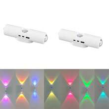 磁感应壁灯，卧室装饰夜灯，山景射灯，LED柔光灯