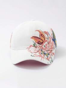 INNNEVV 1顶女士花卉刺绣棒球帽，休闲时尚浪漫风格，适合所有季节 - 彩色 - 查看 3