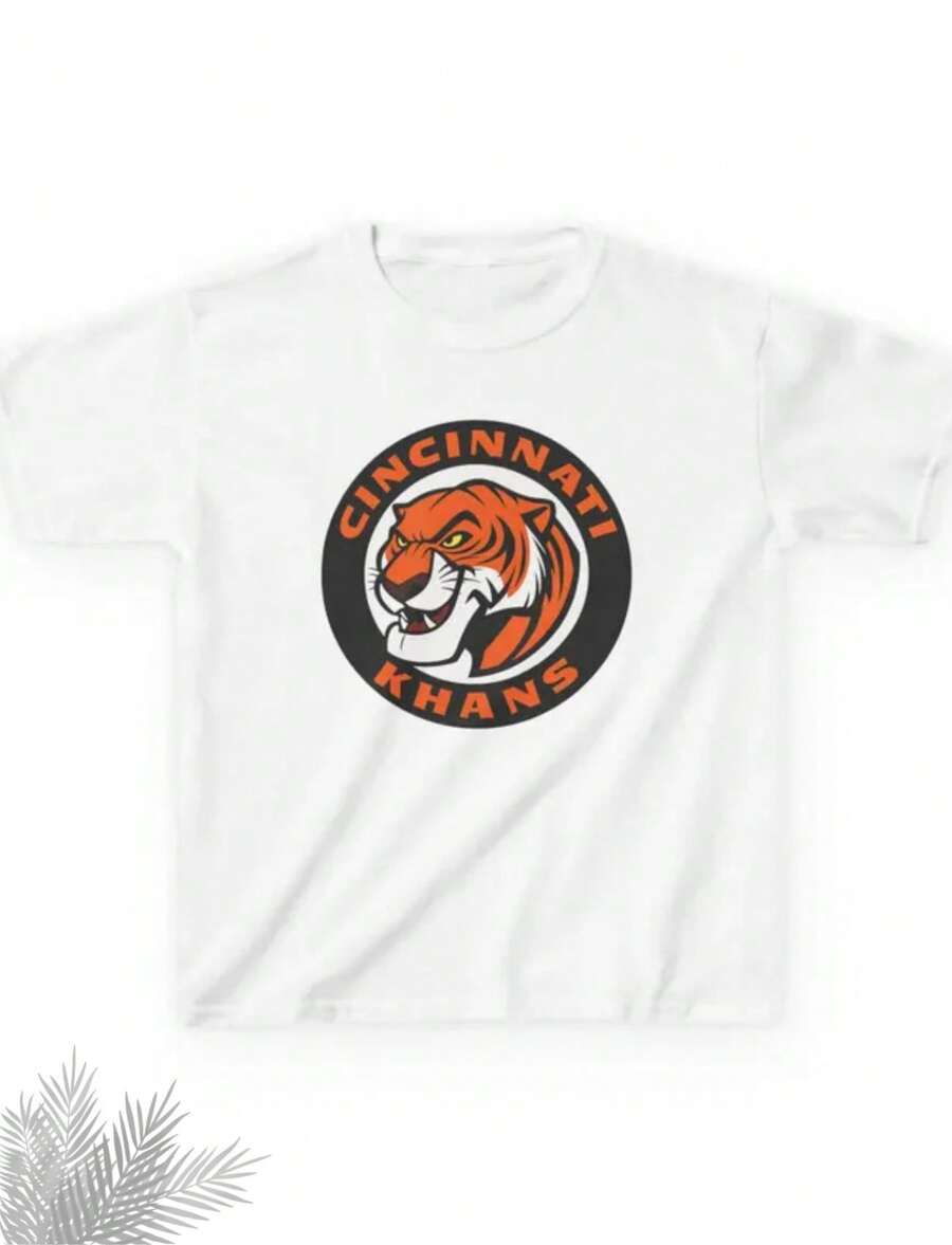 CINCINNATI KHANS Kids Tee - Pro Football Jungle Book Tiger T-Shirt - Parks World Disneyland Trip Cotton Graphic Tee - 白色 - 查看 1