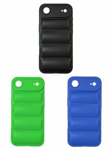 Ốp điện thoại mềm mại, chống sốc màu đen/xanh dương/xanh lá huỳnh quang, chất liệu 3D mềm mại với thiết kế viền chống trượt, tương thích với iPhone 11/12/13/14/15 Pro Max/16/16 Plus/16 Pro/16 Pro Max/17 Pro Max/17. - Nhiều màu - Xem 38