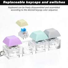 Keyboard Fidget Clicker Keyboard Fidget Keychain Of 4 Colors Decompression Button Stress Relief Gifts For Adult To Relief Stress Pass Time Valentine'S Day Valentines - Multicolor - View 3