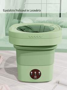 Mini Lavadora Plegable para Ropa: Segunda Lavadora Ideal para el Hogar, Perfecta para Calcetines, Ropa de Bebé y Lencería - Función Lavado y Centrifugado Todo en Uno, Portátil para Viajes de Negocios - verde menta - Ver 9
