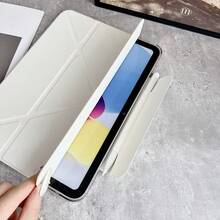 IQPEA Clip-On Pen With A Buckle Protective Case With Pencil Holder For IPad A16 2025 Air 11'' 13" M2 M3 Pro 11 13 M4 M5 2024 2025 Air 5 Air 4 10.9 9th 8th 7th Generation 10.2 Cover - Black - View 5