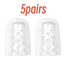 QKC 1-75pcs Silicone Toe Protector, Anti-Friction Toe Cap, Thin Silicone Toe Sleeve, Ankle Protection, Finger Protection - Transparent - View 10