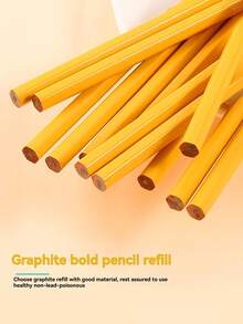 12pcs HB Wooden Pencils With Erasers, Student Sketching & Drawing Pencils, Natural Wood Yellow Barrel Pencils With Erasers, HB Student Stationery Writing Tools For Beginners, Stationery Party Gifts, Teacher Supplies, School Supplies, Travel Pencils, Cute Calligraphy, School Opening Prizes - Multicolor - View 8