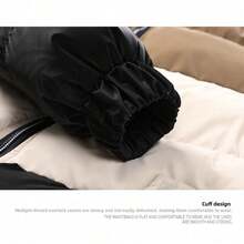 Abrigo de Invierno para Hombre con Capucha y Relleno de Plumón, Diseño Color Block, Corte Holgado, Capucha Desmontable, Chaqueta Casual de Moda para Estudiantes, Abrigo Acolchado Cálido para Hombre, Impermeable, Resistente al Viento, Ligero, Aislamiento Térmico, Parka Deportiva para Exteriores. - Morado - Ver 5